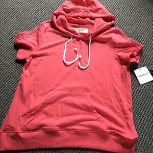 Sweatshirt Project Sleeveless Hoodie Small Pink‎ NWT